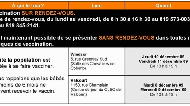 Appel aux jeunes adultes pour la vaccination dans le Val-Saint-François