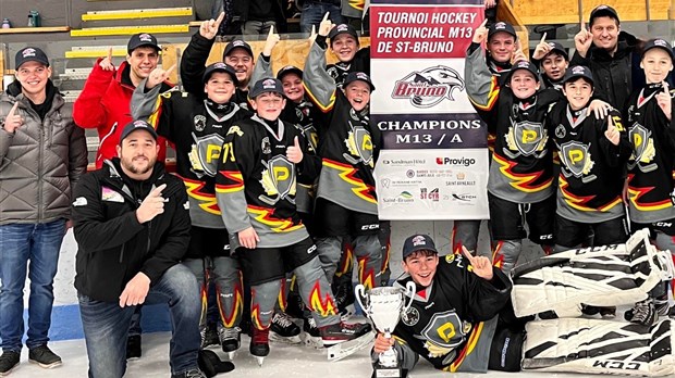 L’équipe M13A du Promutuel : champion du tournoi provincial de hockey de Saint-Bruno