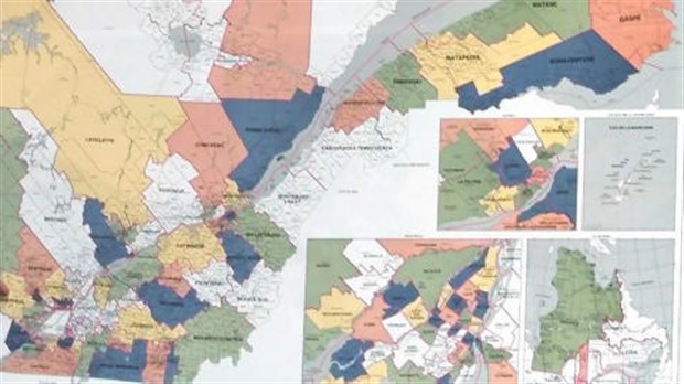 Révision de la carte électorale du Québec. Les comtés de Johnson et Richmond transformés