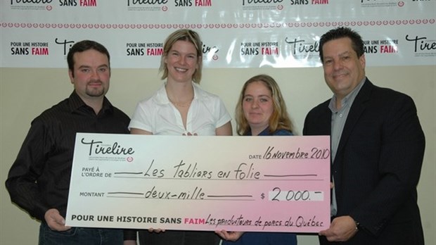 La Fondation Tirelire remet  2 000 $ aux Cuisines collectives Les Tabliers en Folie