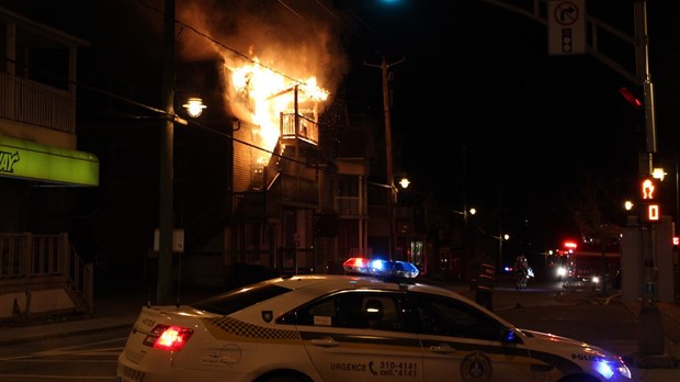 Important incendie d’un immeuble désaffecté  de Windsor