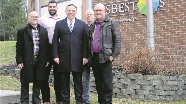 François Legault de passage à Asbestos