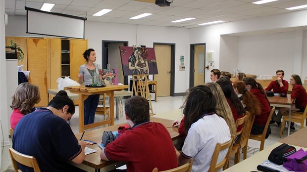 Des élèves de l’école secondaire Bromptonville s’inspirent d’Adèle Blais 