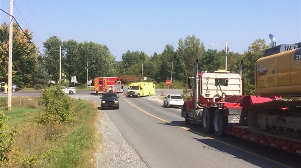 Collision entre un cycliste et une automobile à Danville