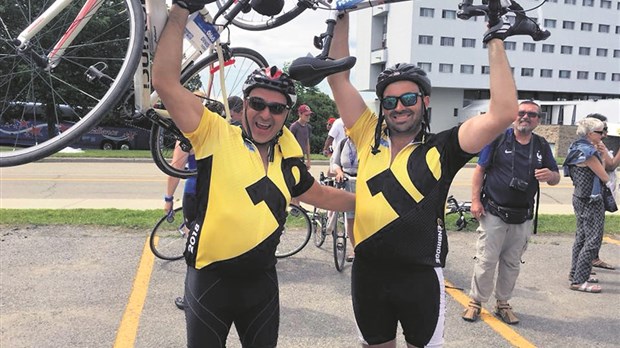Participation de  Denis et Martin Dion  lors du Cycle-Défi