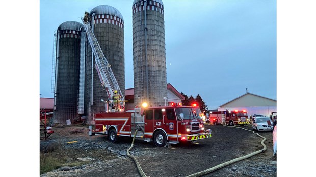 Début d’incendie dans un bâtiment agricole