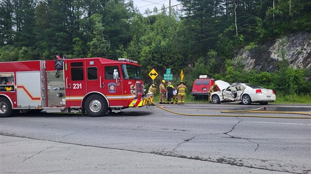 Un accident fait un blessé à l’entrée du parc de la 55