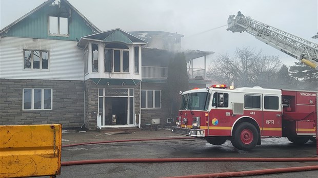 Un incendie détruit l’ancienne Résidence St-Barnabé à Val-des-Sources