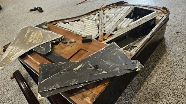 De la cocaïne cachée dans un piano à queue