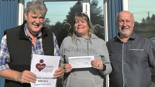 Gagnant de la Loterie voyage de la Fondation du CSSS du Val-Saint-François