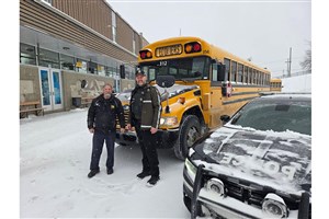 Opération surveillance et sensibilisation en transport scolaire réalisée par la Sûreté du Québec dans les Sources