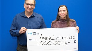 Un billet chanceux de 1 000 000 $ acheté au dépanneur Boni-Soir de Wotton