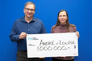 Un billet chanceux de 1 000 000 $ acheté au dépanneur Boni-Soir de Wotton