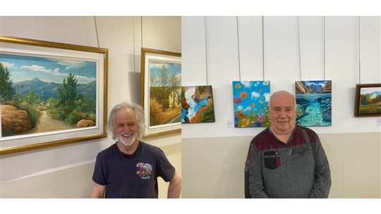 Les œuvres de Donald Mercier et Mario Morand en exposition dans les couloirs du CSSS des Sources