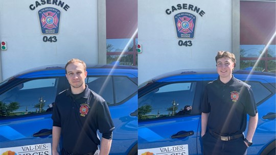 Deux étudiants en appuie au service de protection incendie cet l’été à Val-des-Sources