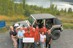 Une « pause » des randonnées en Jeep au cœur de l’ancien puits minier pour « Gagne ton ciel »